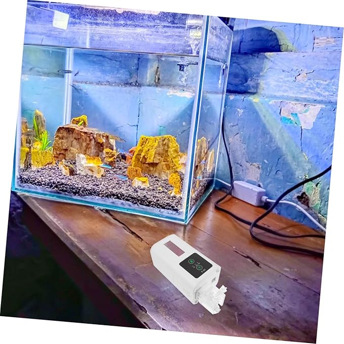 ibasenice Automatic Fish Tank Feeder with Timer Aquarium Feeding Tool for Turtles and Fish Convenient Food Dispenser Batteries Not Included