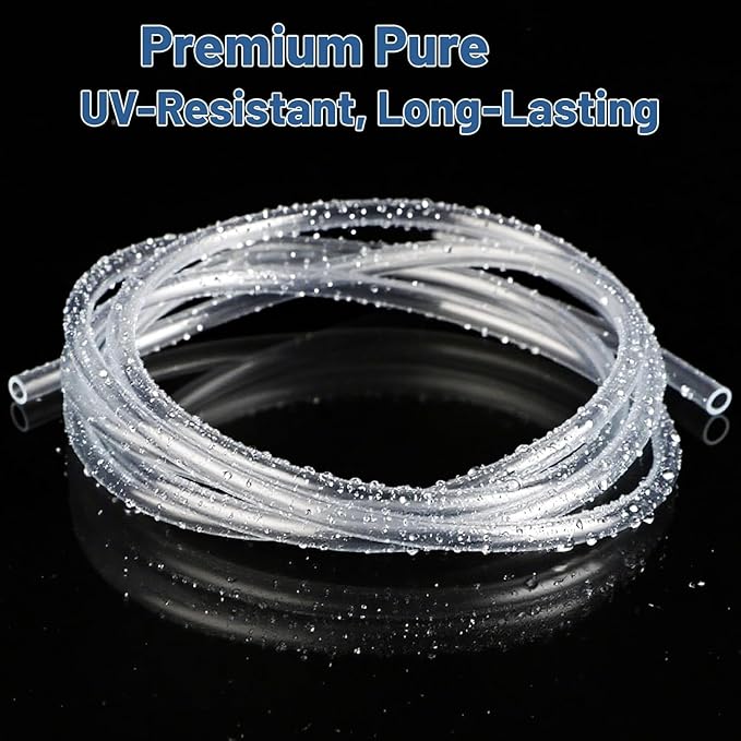 3/16" Aquariums Airline Tubing 6.5 Feet Standard Aquarium Tubing for Fish Tank Flexible Air Hose Pure Hose Aquarium Garden Terrarium Pond