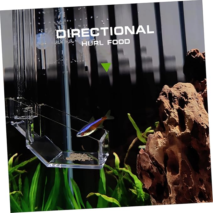 VANZACK Shrimp Aquarium Fish Feeder Acrylic Automatic Feeding Device for Fish Tanks Easy to Install and Clean Compact Design for Freshwater and Aquariums