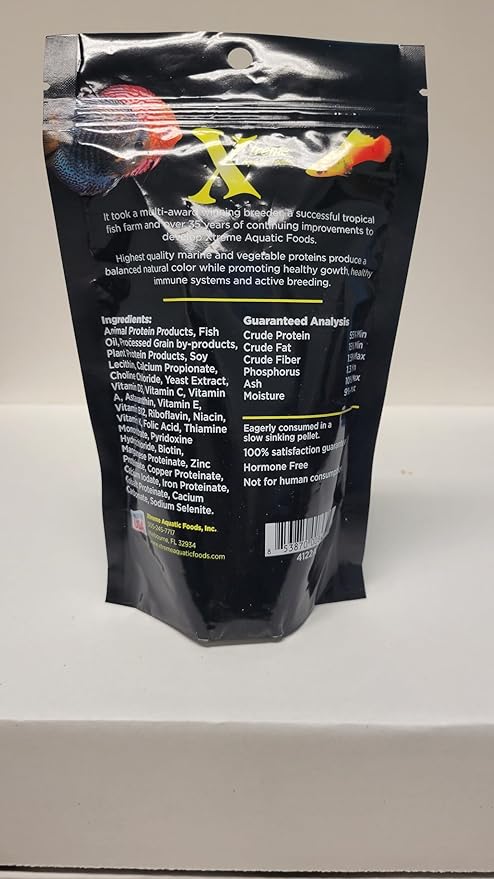 Xtreme Nice Crumbles - Color Enhancer for Small to Medium Fish - Max Protein Formula, Resealable Pouch, Ideal Supplementary Fish Food - USA Farm Grown (5oz)