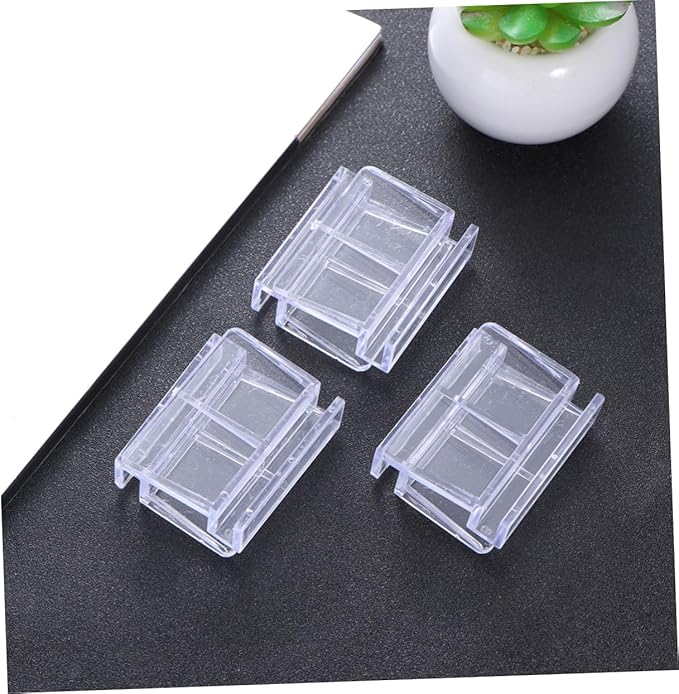 BESPORTBLE 2sets 6mm Acrylic Aquarium Cover Bracket Fish Tank Partition Support Frame 6-12mm Glass Tank Safe for Fish 12pcs*2