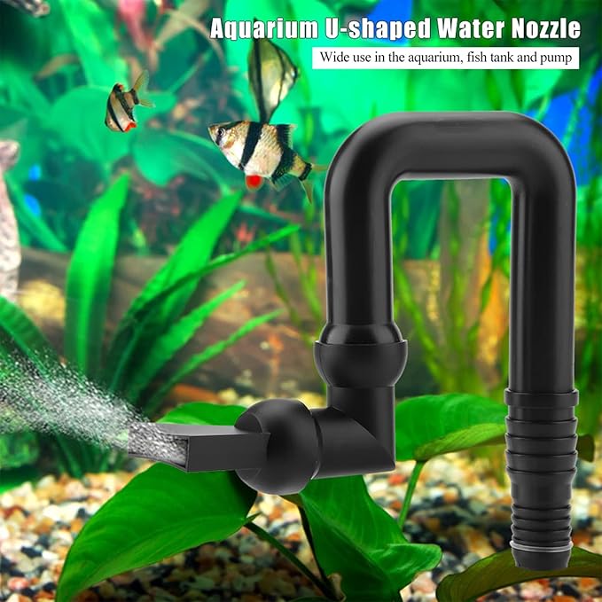 U Return Pipe, Multipurpose U Tube Return Directional Pipe Tube Fish Tank Pump Nozzle for Aquarium Water Pump