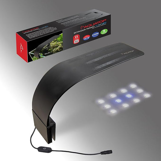 Aquatop SkyAqua Nano Slim LED Light for Rimless Aquariums 5W, NLL-01
