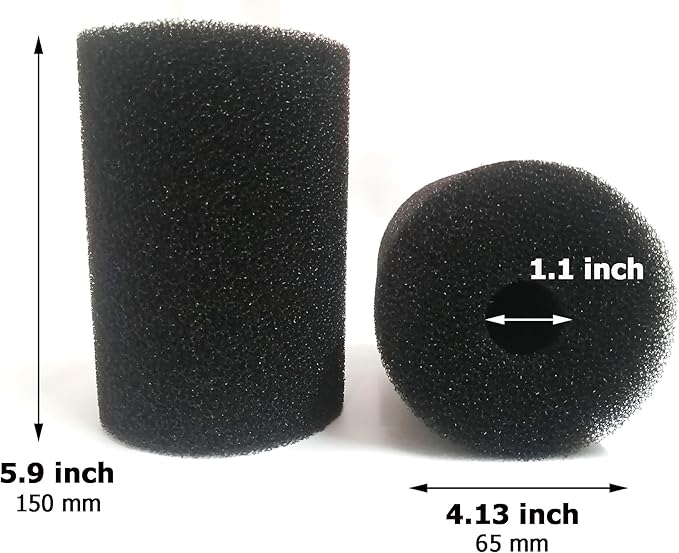 4 Pack Foam Filter Sponges for Canister Filters for Aquaclear 70/110 Filters X-Large Overflow Filter Box Intake Round Pre-Filter 5.91" x 4.13"