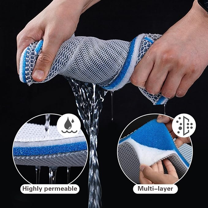 Aquarium Filter Media Accessories, 48 x 12 Inch Cuttable 8-Layer Fish Tank Foam Filter Floss Sponge Pad for Pond, Fish Tank, Aquarium