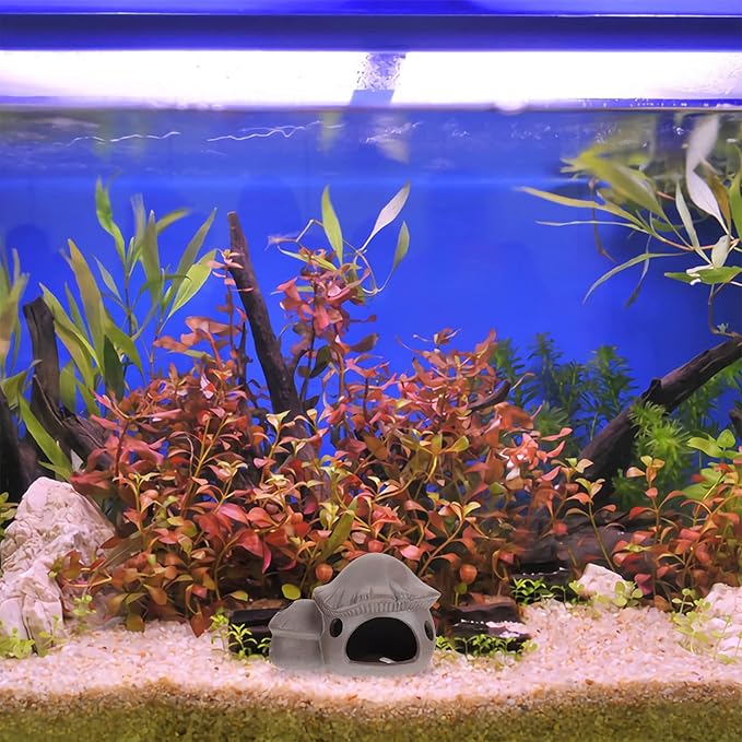 balacoo Sand Fish Tank Hideout Cave House Aquarium Hut Decor for Fish Shelter for Hiding Playing and Breeding Fun Landscape Ornament for Aquatic Environments