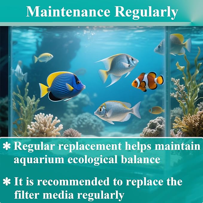 AquaClear 2 Set Three-Stage Filters Media Maintenance Kit Replacement for 70 Power Filter, Fish Tank Filter for 40-to-70 Gallon Aquariums