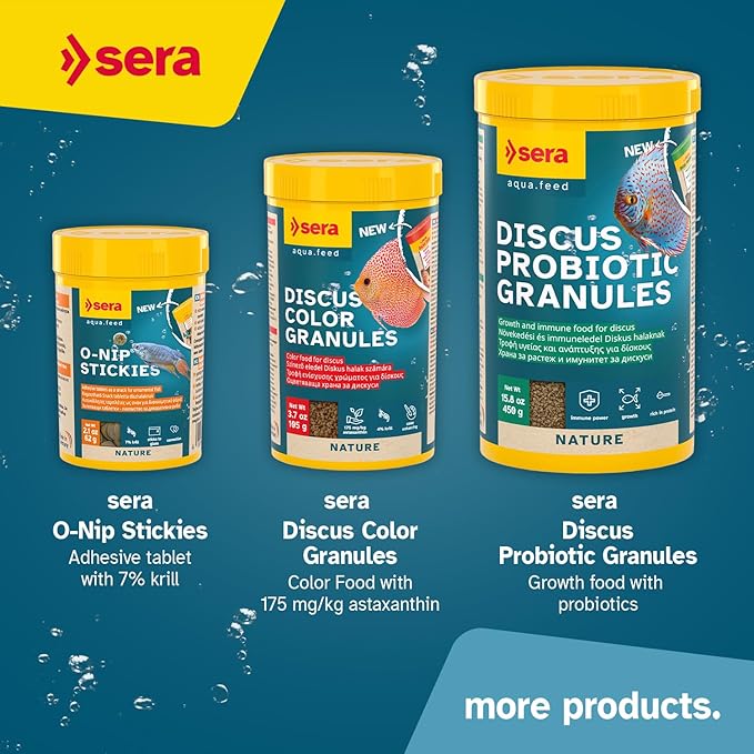 Sera Discus Color Gran 250ml (8,4 fl oz) | Premium Discus Fish Feed with Natural Astaxanthin & Spirulina | Boosts Color Naturally | No Artificial Additives | Soft Granules for Easy Digestion