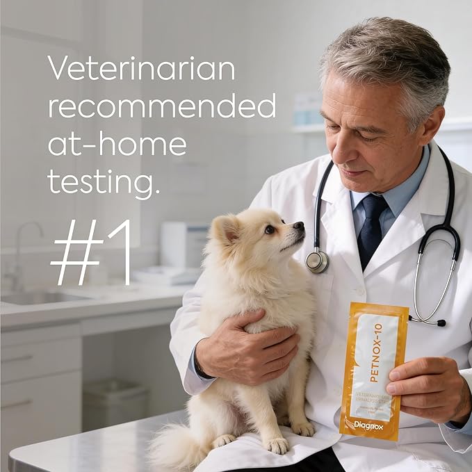 PETNOX 10-Parameter Cat & Dog Urine Test Strips - 30 x Individually Packed & Veterinary Grade Tests - Cat & Dog UTI Test Kit - Pet Test Strips for Urinalysis