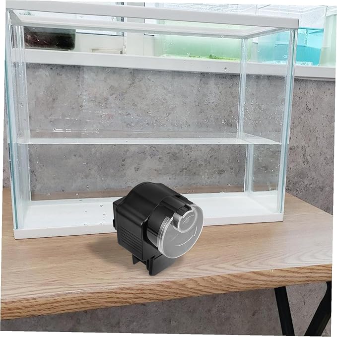 STOBAZA Programmable Aquarium Fish Feeder Large-Volume Fish Tank Feeding Tool Timer for Aquarium Supplies Battery Not Included and Aquatic Pets