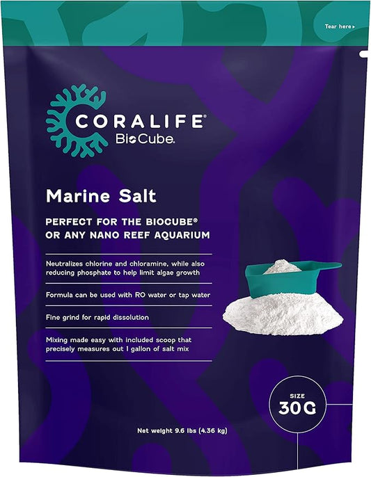 Coralife BioCube Aquarium Fish Tank Marine Salt, 30 Gallon