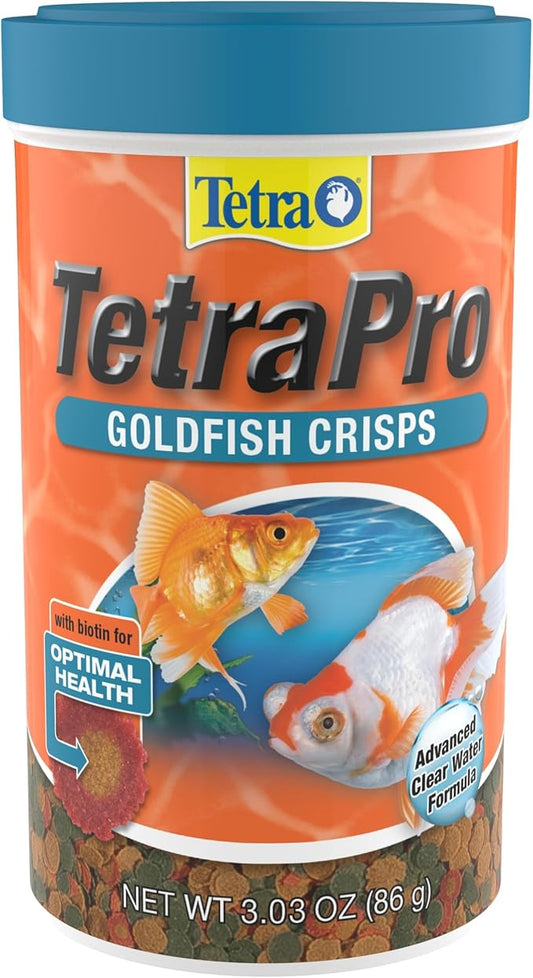 Tetra TetraPro Goldfish Crisps Fish Food, enhanced with biotin for optimal health, 3.03 oz