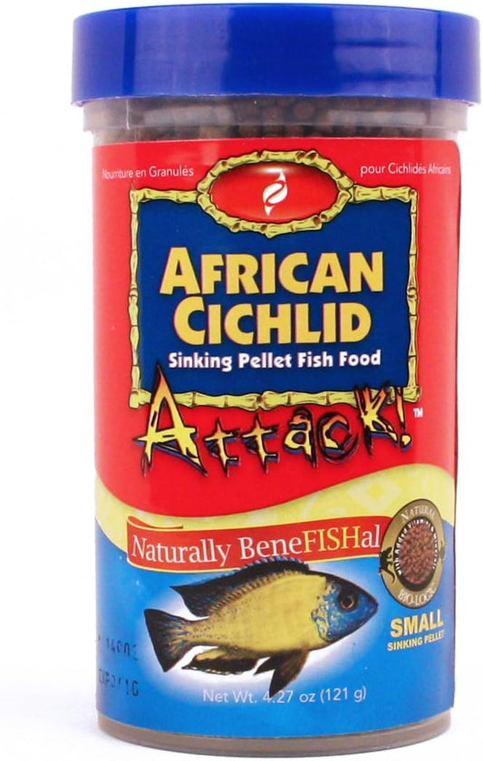 African Cichlid Attack Sinking Pellet Fish Food (4.27 oz)