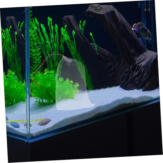 IMIKEYA 100pcs Sand Washing Machine Bags Drawstring Mesh Pouch for Fish Tank Sand Cleaning Pe Material Essential Aquarium Tool