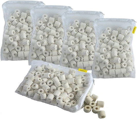 Bio Ceramic Rings Filter Media for Aquarium Fish Pond Canister Filter 5 LBS Large