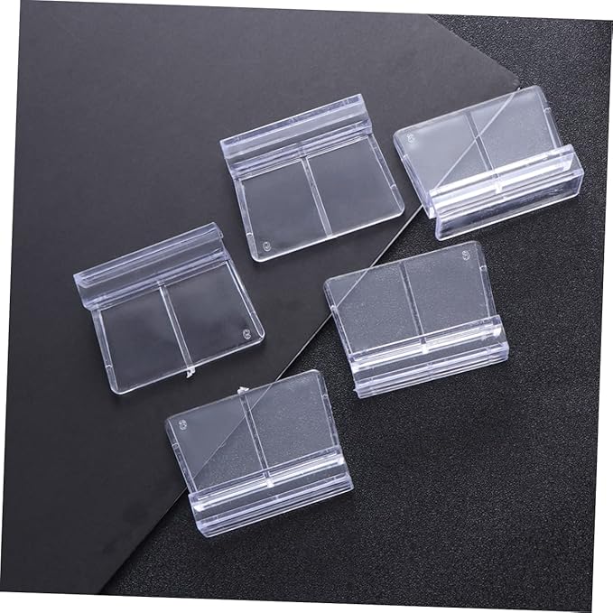Ipetboom 3sets Rimless Aquarium Tank Glass Cover Clip Support Holder Acrylic Clips for Betta Fish Tanks Easy Installation Fish Accessories 6pcs*3