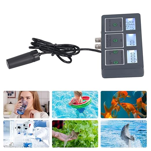 8 in 1 Water Quality Tester, pH EC TDS ORP SG Salt CF Temperature, Real Time Wi Fi Monitoring, Tuya App Compatible, for Aquariums, Hydroponics, Pools, Spas