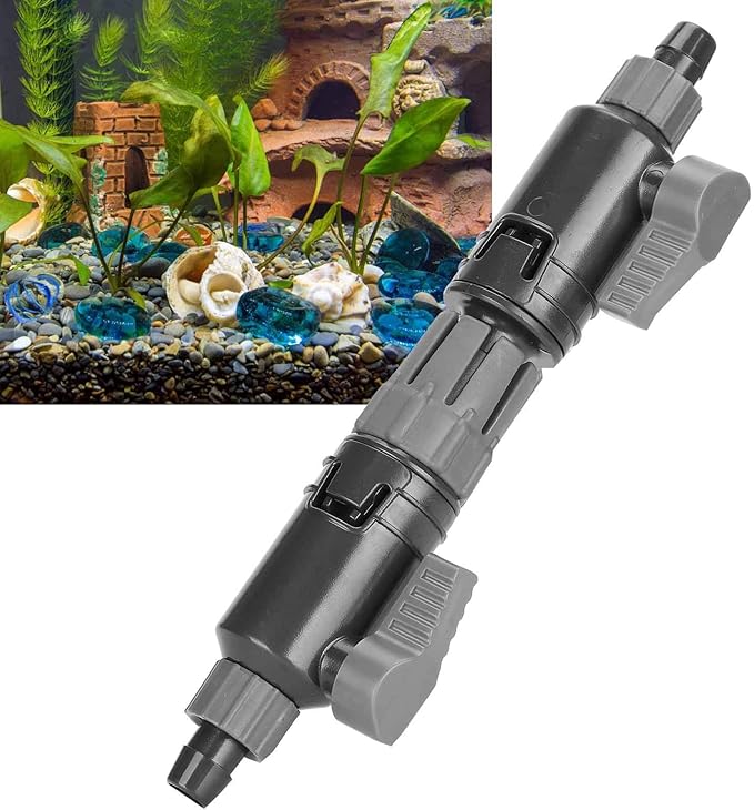 Aquarium Filter Connector Aquarium Water Control Valve Fish Hose Pipe Quick Release Double Tap Connector(/16mm)