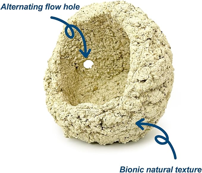 Anemone Nest,Fish Tank Decorations,Saltwater Aquarium Accessories,Aquarium Decor,Anemone Coral Ideal Habitat (Oblique Mouth 2.67-3.15 in)