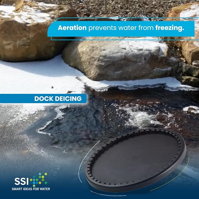 ECD350-E | 12” EPDM Fine Bubble Disc Diffuser | Aerators for Ponds, Lakes and Aquarium or Water Treatment | 3/4 MNPT nipple | SSI Aeration Original (1)