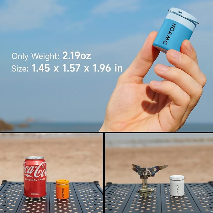 Portable Air Pump with Camping Light, Ultra-mini Pump with 1500mAh Battery Rechargeable USB, 5kPa Air Pump for Inflatables,Magnetic Design Tiny Pump for Sleeping Pads, Vacuum Storage Bags