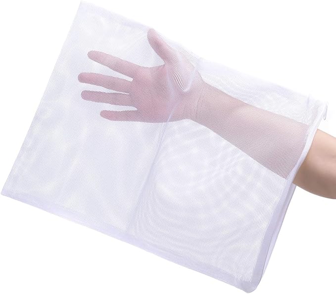 JIHAQUA Aquarium Filter Bags Large - Reusable Fish Tank Filter Media Mesh Bags with Plastic Zipper (11.5 x 15.5 inch (6 Pack))