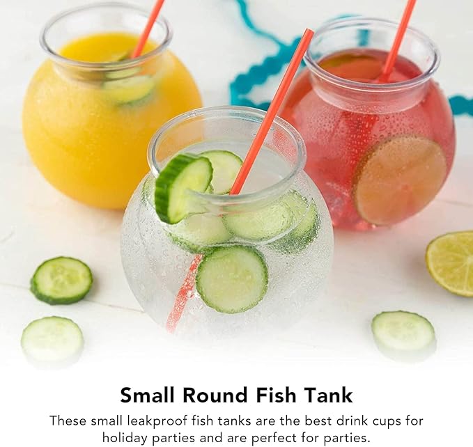 Transparent Fish Bowl, Fish Breeding Box Plastic Fish Bowls Round Aquarium Multipurpose Small Round Fish Tank for Desk Bookcase Decoration