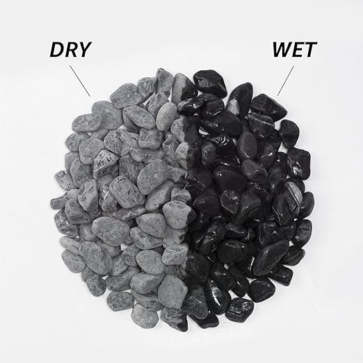 LOIOOJ Black Natural Gravel, 1-1.7 Inch Decorative Stones for Plants, Garden, and Landscaping – 20LB, Ideal for Walkways, Vases, Crafting, Home Decor, and Outdoor Landscaping