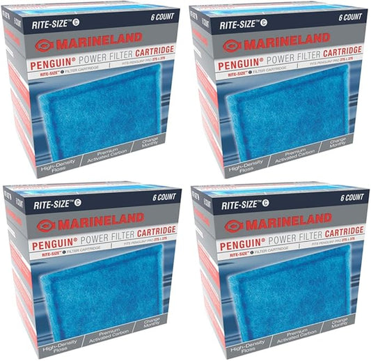 MarineLand Rite Size Aquarium Filter Cartridge Bundles (Rite Size C 24pk)