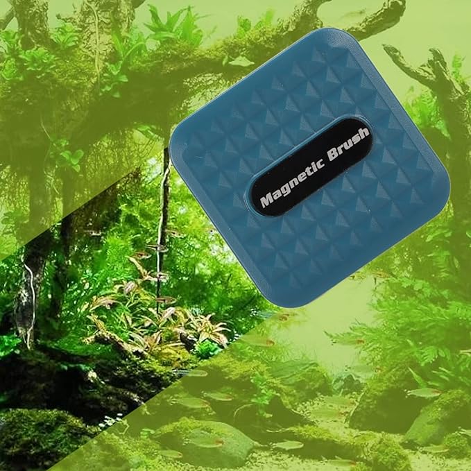 Tnfeeon Mini Magnetic Fish Reservoir Aquarium Cleaner Brush,Aquarium Magnetic Brush Multipurpose Scratch Double Sided Floating Magnetic Fish Reservoir Scraper