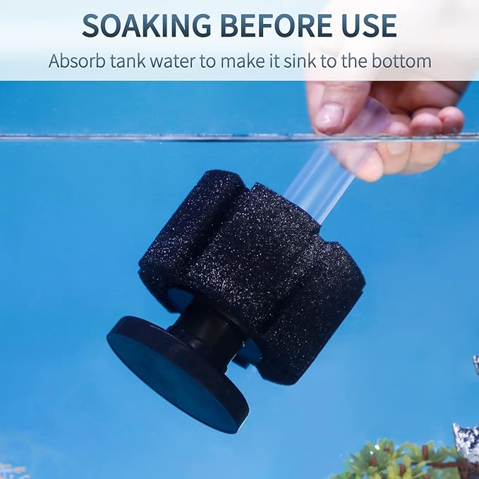 Pawfly Aquarium Bio Sponge Filter Quiet Betta Fry Shrimp and Small Fish Foam Filter for Fish Tank up to 30 Gallons, 3 Pack