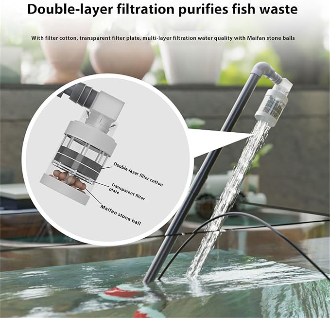 Water Change Aquarium Gravels Systems for Sand Maintenance and Water Circulations Control Multifunctional Aquarium Press Type Waste Suction