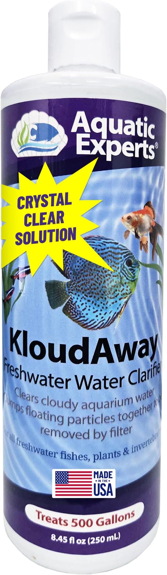 TankFirst Aquarium Water Conditioner and KloudAway Aquarium Water Clarifier 250mL, Made in USA (Value Pack)