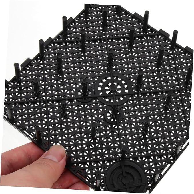 Hemobllo Aquarium Bottom Grid Fish Tank Board Divides Tray Aquarium Divider Bottom PVC Splicing Black Bottom Board