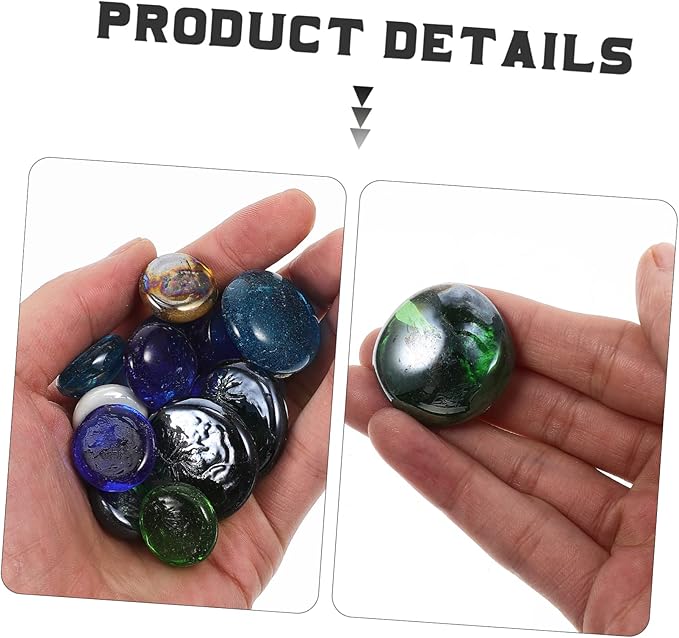 Happyyami 1set Fish Tank Gravels Natural Polished Aquarium Landscaping Stones for Terrarium and Fish Tank for Betta and Other Aquarium