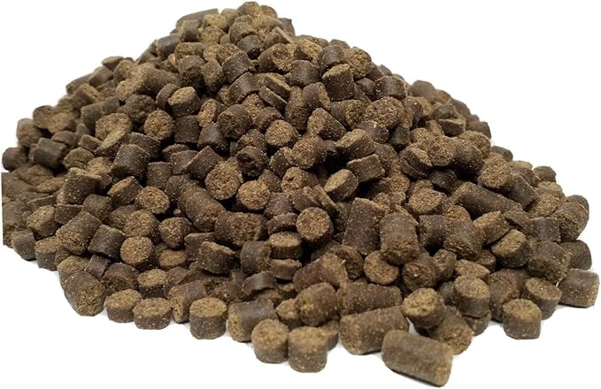 Axolotl Food 1/4" Soft Moist Sinking Pellets for Axolotls, Shrimp, Snails, Newts, Large Catfish, Monster Fish, Tropical Fish, Koi, Pond Fish, Salmon Meal Pellets - 3-lbs