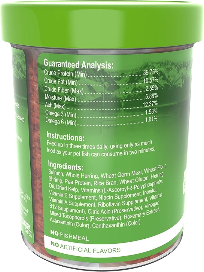Omega One Veggie Mini Pellets, Sinking, 3.5 oz Container