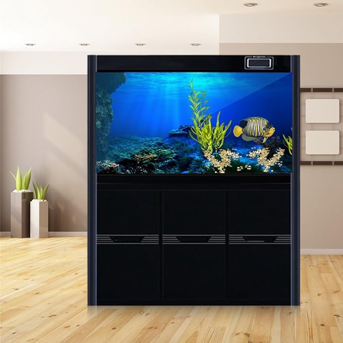 Huhushop Aquarium Background,HD Undersea Coral Reef Photo Wall Paper, Aquarium Fish Sea Mural,XXL Undersea Underwater World Wall Decoration (122x50cm)