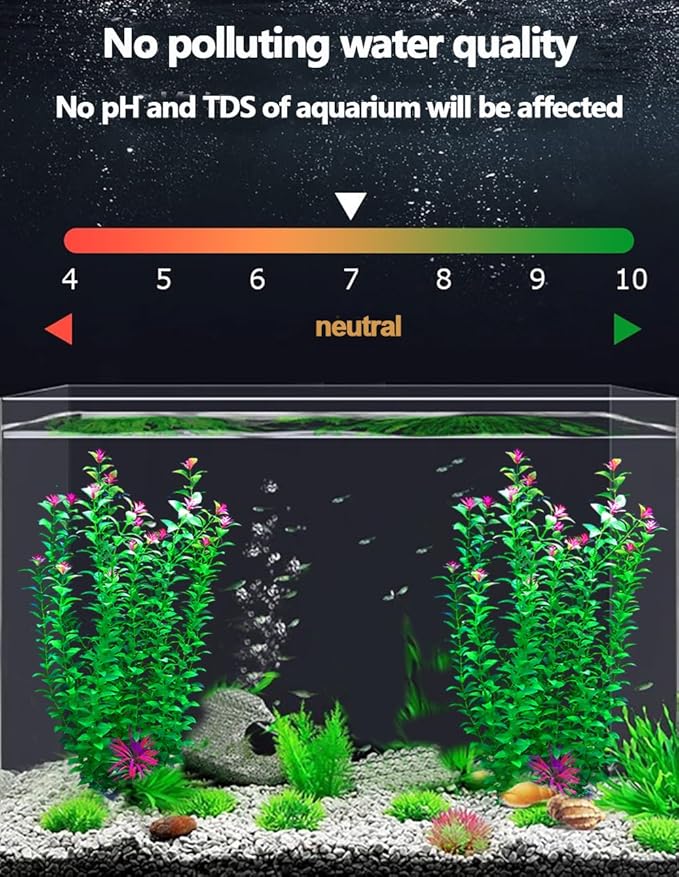 2 pcs Aquarium Decor Plants 21 Inches Extra Large Artificial Plastic Fish Tank Plants, Tall Fish Tank Decorations