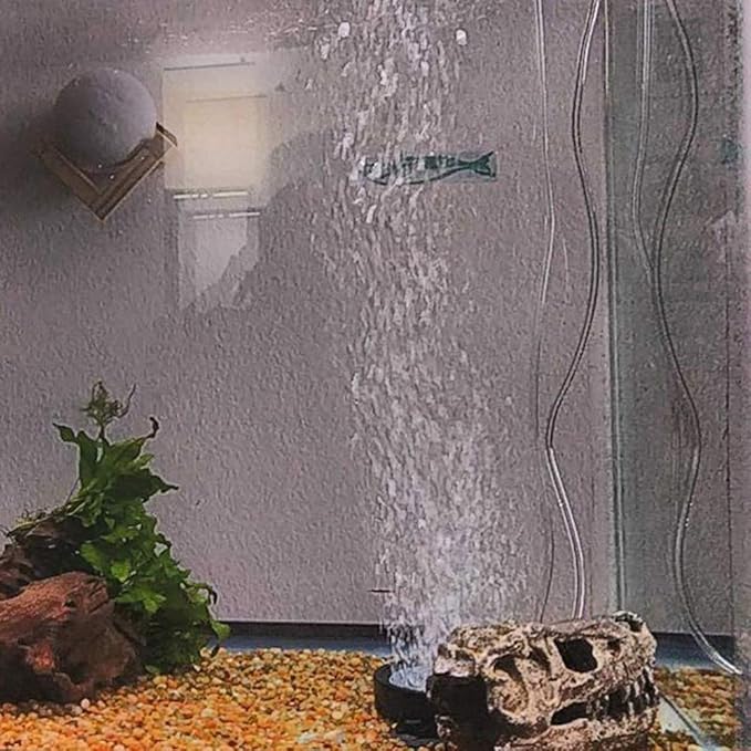SLOCME 4 Inch Aquarium Air Stone - Air Bubble Stone with Suction Cup Dissolving Oxygen Diffusers Air Pump Accessories for Aquarium Fish Tank