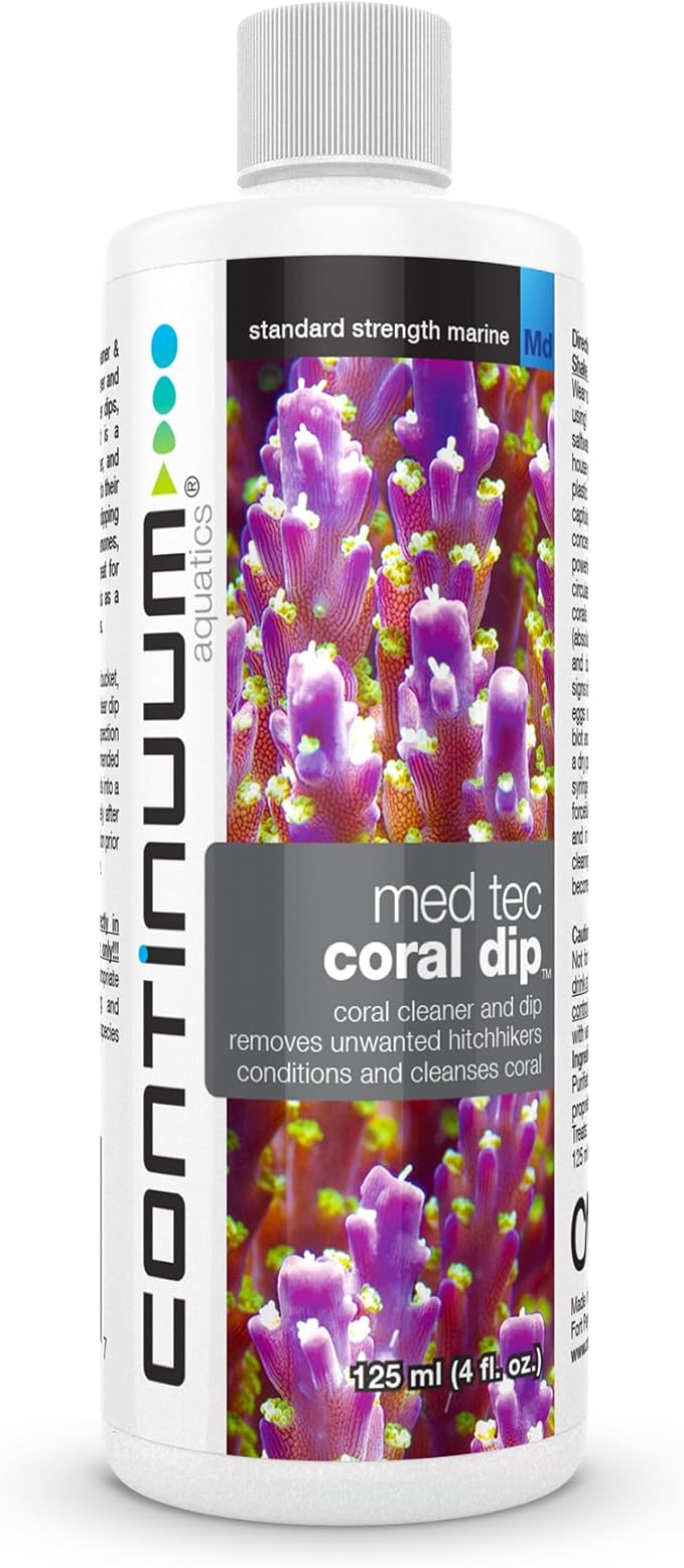 Continuum Aquatics Med Tec Live Coral Dip – Prophylactic Coral Cleaner to Cleanse and Condition Corals