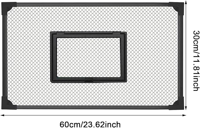 DIY Aquarium Hood with Jump Protection Mesh Cover for Tanks, 60x30cm