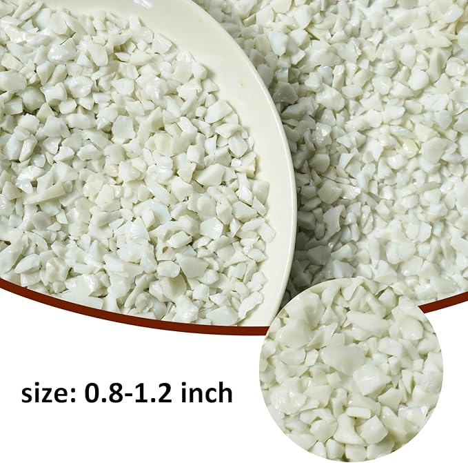 1 Lb Porcelain White,Small Crushed Sea Glass,Sea Glass Decor,Irregular Glass Rocks for Tabletop Fountain Fillers,Aquarium,Fish Turtle Tank Decorations,DIY Crafts,Flowerpot Decoration