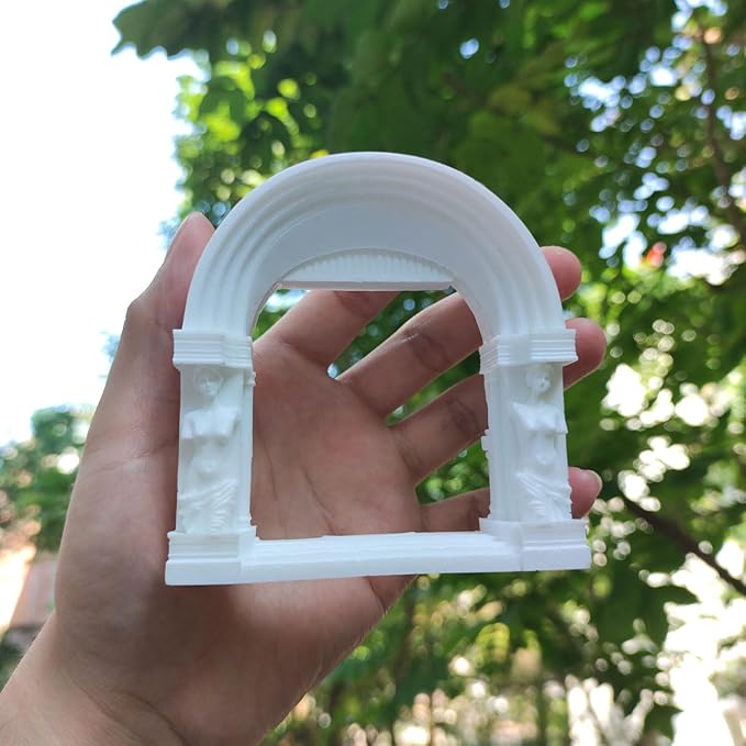Fish Aquarium Decor Ornaments, Aquarium Minimalist Decorations Small Accessories, European Roman Style Architecture Statue Fish Tank Landscape Ornament, White, 1 Piece