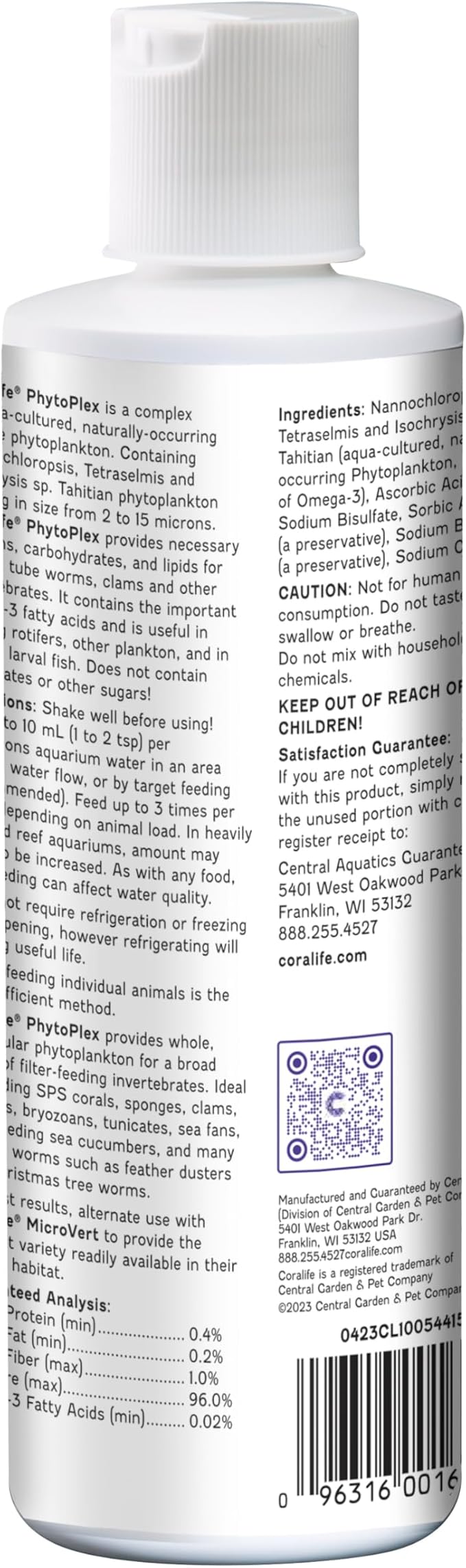 Coralife Saltwater Fish Tank Aquarium Phytoplex Aqua Cultured Phytoplankton, 8 oz (Pack of 2)