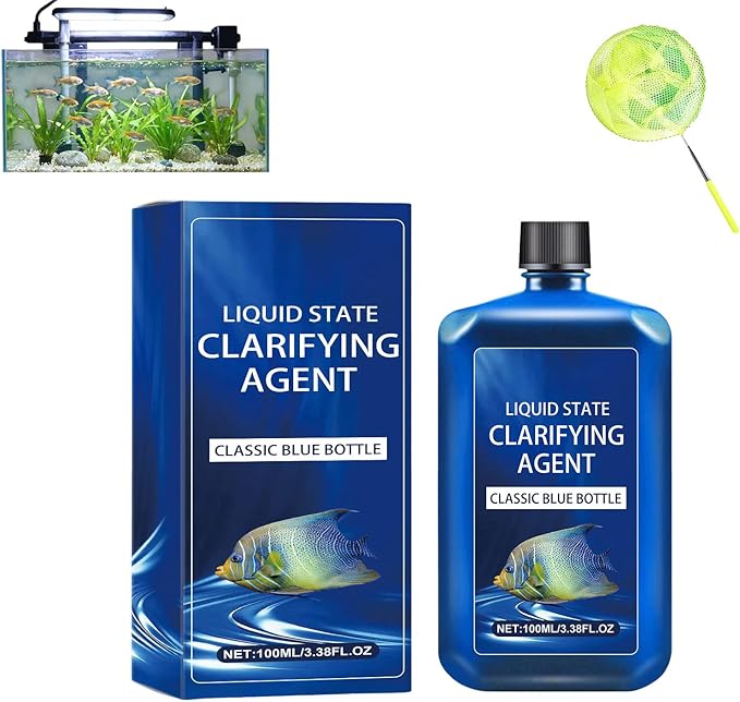 2026 New Fast-Acting Aquarium Water Clarifier,Powerful Freshwater Aquarium Water Purification Clarifier for Freshwater Aquariums & Fish Ponds,Clears Cloudy Water & Maintains Clear Results (1pcs)
