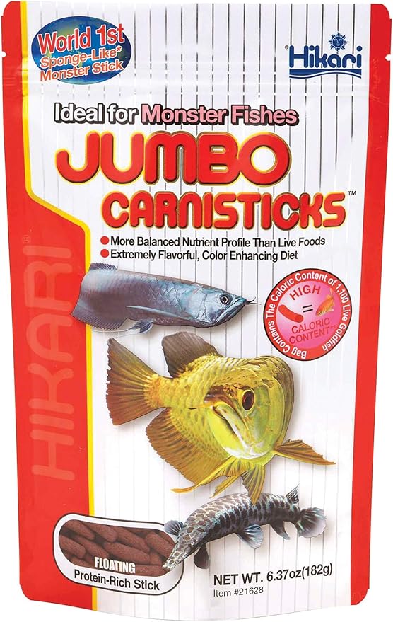 Hikari Tropical Jumbo Carnisticks Fish Food, 6.37 oz (182g)