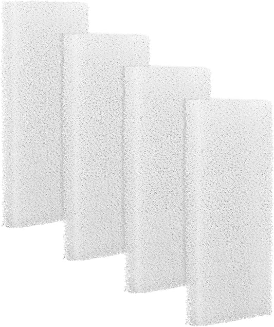 4 Pcs Aquarium Bio Sponge Foam Filter Pads Compatible with Fluval U2 Underwater Filter Foam Sponge Pad, Aquarium Underwater Filter Accessories, Compatible for Aquarium, Fish Tank, White, A486