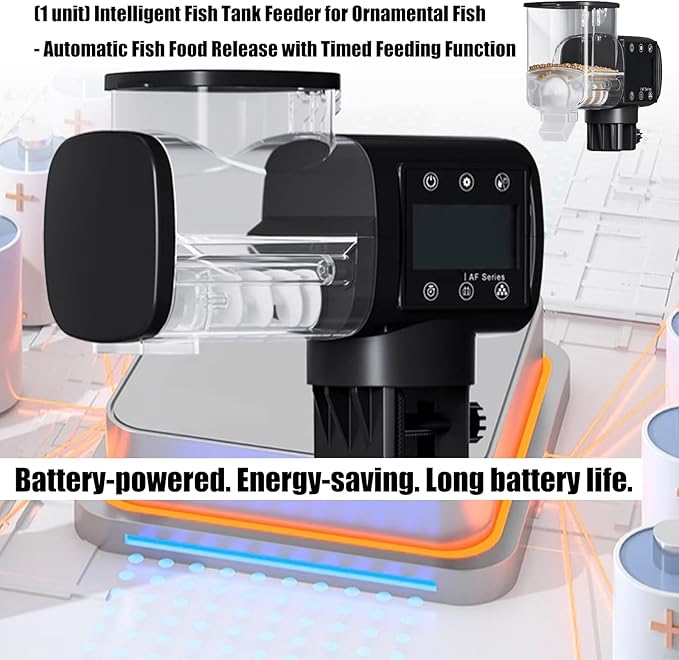 Automatic Fishtank Feeder Digital Timer Control Quiet Feeding Device for Feeding Easy Maintenances Feeder Automatic Food Dispenser