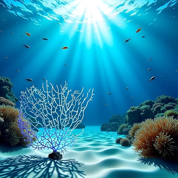 2 Pcs Blue Artificial Coral Branch Faux Aquariums Ornament Fish Tanks Landscape Sea Fan Decorations Artificial Coral Branch Aquarium Décor